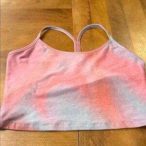 Beyond Yoga Pink and Lavender Tie-Dye crop top